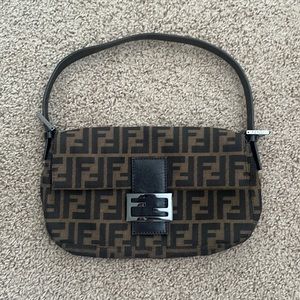 Fendi Zucca Baguette Shoulder Bag